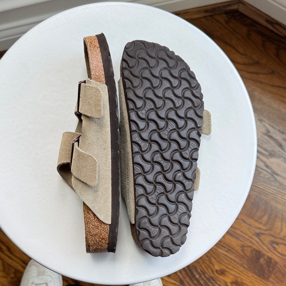 Birkenstock Beige Suede Double Strap Sandals Womens Size 38 - Picture 5 of 14